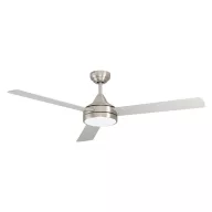   EGLO SESIMBRA mennyzetei ventilátoros lámpa acél matt nikkel / akril tejfehér, 1320mm lapátátmérővel - távirányítóval