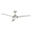 EGLO SESIMBRA mennyzetei ventilátoros lámpa acél matt nikkel / akril tejfehér, 1320mm lapátátmérővel - távirányítóval