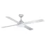 EGLO Trinidad mennyezeti ventilátoros lámpa acél matt fehér / akril tejfehér, 1220mm lapátátmérővel - távirányítóval