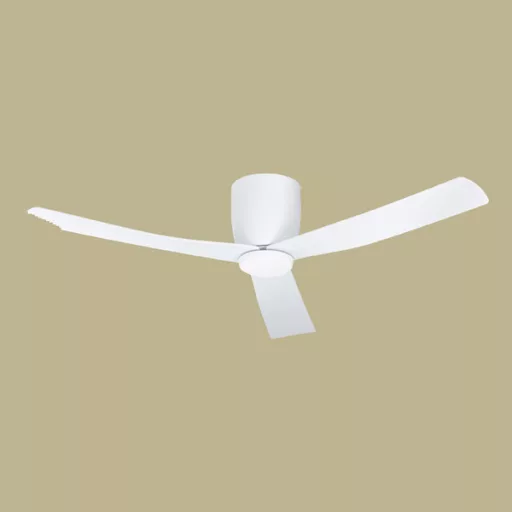 EGLO LERICI mennyezeti ventilátoros lámpa acél matt fehér / akril tejfehér, 1320mm lapátátmérővel - távirányítóval