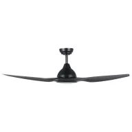   EGLO Tunitas mennyezetei ventilátoros lámpa acél matt fekete / akril tejfehér, 1320mm lapátátmérővel - távirányítóval