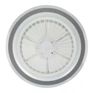   EGLO Albufeira lámpa ventilátorral műanyag (ABS) fehér, szürke / akril tejfehér, 500mm lapátátmérőval - távirányítóval
