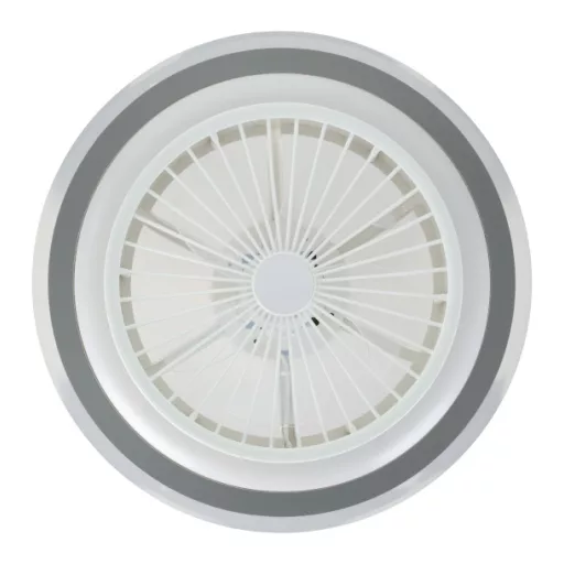 EGLO Albufeira lámpa ventilátorral műanyag (ABS) fehér, szürke / akril tejfehér, 500mm lapátátmérőval - távirányítóval