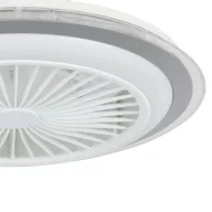   EGLO Albufeira lámpa ventilátorral műanyag (ABS) fehér, szürke / akril tejfehér, 500mm lapátátmérőval - távirányítóval