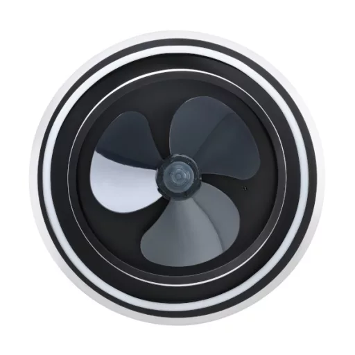 EGLO Namori lámpa ventilátorral acél fekete / akril tejfehér, 500mm lapátátmérővel - távirányítóval