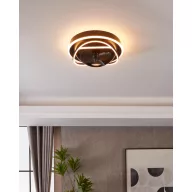  EGLO Namori lámpa ventilátorral acél fekete / akril tejfehér, 500mm lapátátmérővel - távirányítóval