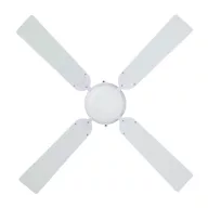   EGLO Cagliari mennyezeti ventilátoros lámpa acél matt fehér / lakozott üveg fehér, 1066mm lapátátmérővel - húzózsinórral