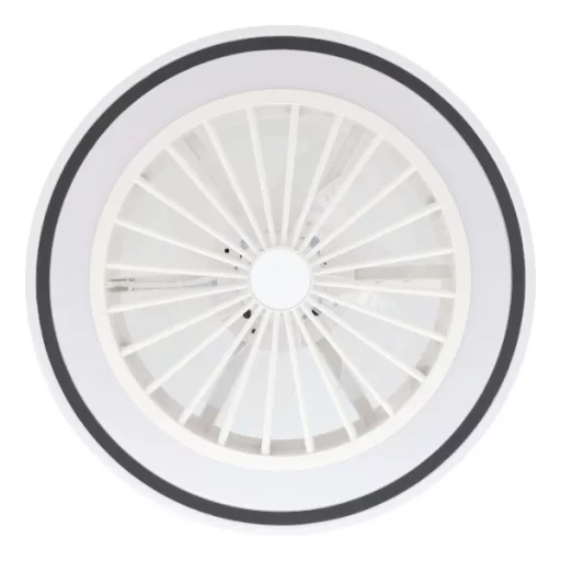 EGLO Almeria lámpa ventilátorral műanyag (ABS) fehér, fekete / akril tejfehér - távirányítóval