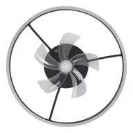   EGLO Marinella lámpa ventilátorral acél fekete / akril tejfehér, 500mm lapátátmérővel - távirányítóval