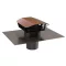 CTP2 tetősapka, tető átvezetés, cserépvörös - 125mm csonkkal