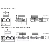 Műanyag szelepfogadó szigetelt 2x75/125mm