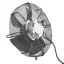 Reventon FR-550-SG-EC EC-motoros ipari axiális fali ventilátor védőráccsal, szívó