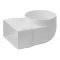 Lapos csatorna-körcsatorna átalakító idom 90 fok 55x110mm - 100mm