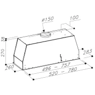 SIRIUS - Páraelszívó SL-913 TW 52 cm fehér üveg