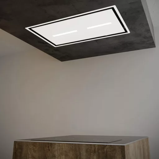 SIRIUS - Páraelszívó SLT-971 EM 120 cm H 160 TW Fehér üveg motor nélkül + ajándék CATA mikro MW-5120 DG - 4. kép