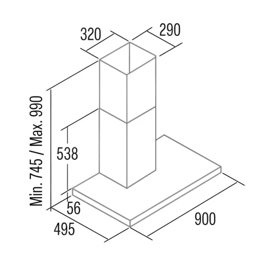 CATA - Páraelszívó SYGMA 9010 BK motor nélkül + MULTI Külső motor SEM1 T850 - 2. kép
