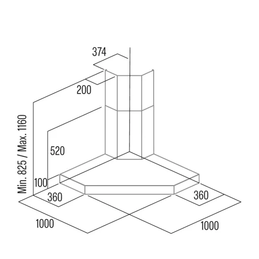 CATA - Páraelszívó ANGOLO BOX 1000 X/C - 2. kép