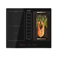   CATA - IAS-6024 FLOW-IN indukciós főzőlap beépített elszívóval + CATA Edényszett PROFESSIONAL