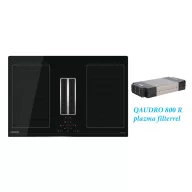   NODOR - NorCoock IS-N7220 BK indukciós főzőlap beépített elszívóval + plazma filter QUADRO 800 R