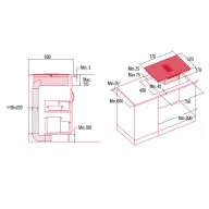   NODOR - NorCoock N7426 BK FLOW-IN indukciós főzőlap beépített elszívóval