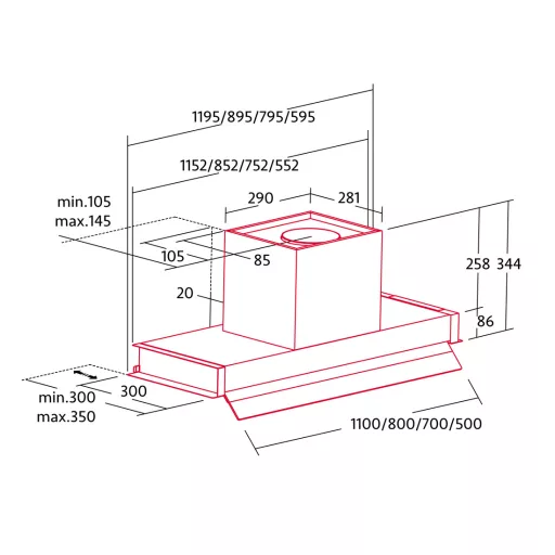 NODOR - Páraelszívó Norbreeze CROWN 90 NO DRIP SS inox + Mikro MW-5120 - 2. kép