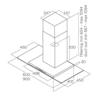 ELICA - Páraelszívó FLAT GLASS IX/A/60 inox