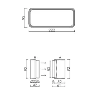   AIRA - Légtechnikai elem lapos csatorna adapter Quadro sorozathoz