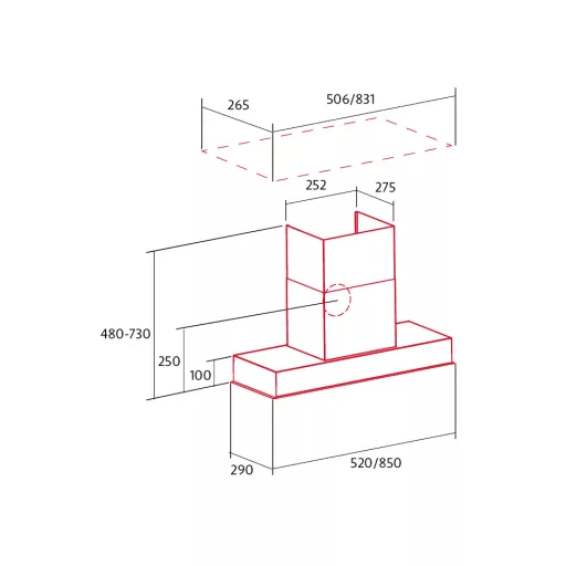 NODOR - Páraelszívó NorBreeze CUDO 520 SS inox - 2. kép