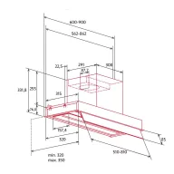   NODOR - Páraelszívó NorBreeze GREGAL 60 WH NMOTION Hob to Hood