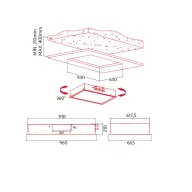  NODOR - Páraelszívó NorBreeze ISLA BESTLA WH 960 RF Hob to Hood