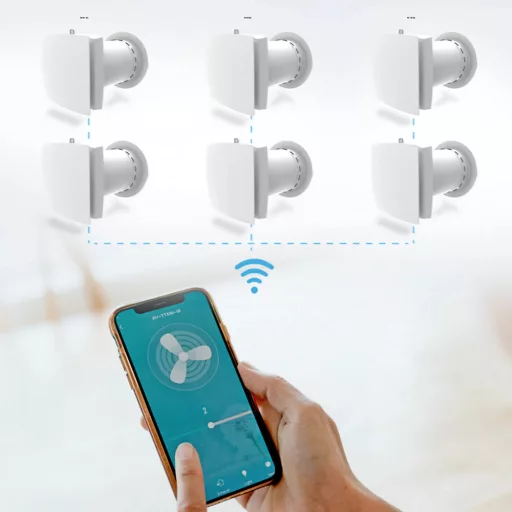 HOLTOP/AIRWOODS AV-TTW6-W egyhelyiséges hővisszanyerős szellőztető (2 db) automata zsaluval, WiFi csatlakozással