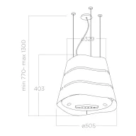 ELICA - Páraelszívó WAVE UX BL MAT/F/51 (Matt fekete)