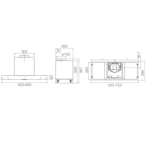 ELICA - Páraelszívó HIDDEN ADVANCE PLUS @ IX/A/52 - 2. kép