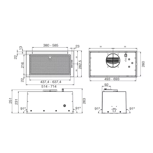ELICA - Páraelszívó FOLD BL MAT/A/72 fekete + hűtőtáska - 3. kép