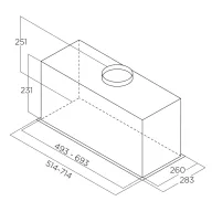 ELICA - Páraelszívó FOLD S IX/A/52 inox + hűtőtáska