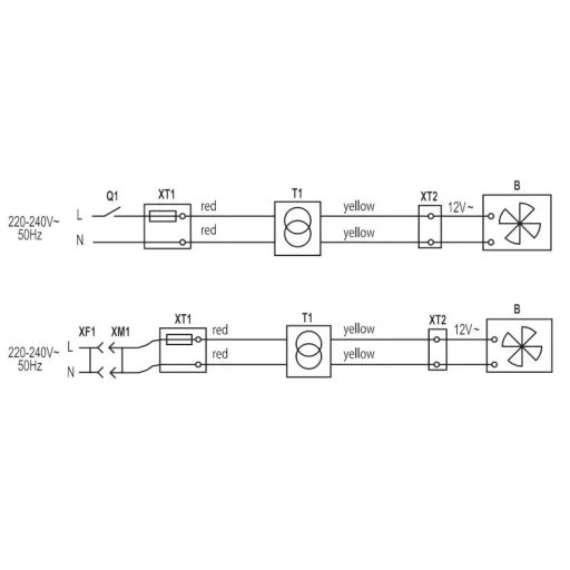 VENTS TRF-220/12-25 transzformátor 12V-os fürdőszoba ventilátorhoz