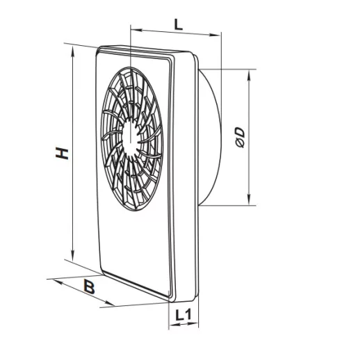 Vents 100 IFAN WI-FI intelligens fürdőszobai ventilátor, 100/125mm csonkkal