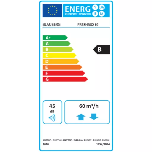 BLAUBERG FRESHBOX 100 WIFI egyhelyiséges hővisszanyerős készülék