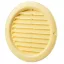 BVS kör szellőzőrács csőcsonkkal, szúnyoghálóval, bézs - 125mm csonkkal