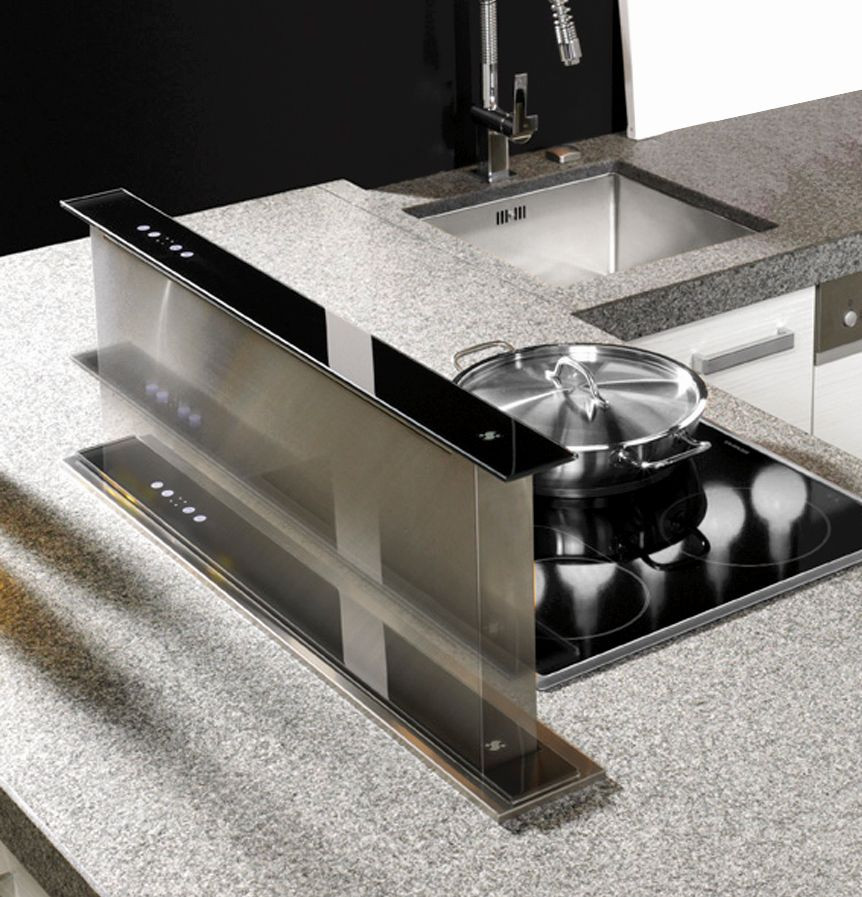 SIRIUS - Páraelszívó S-DD2 TC/L EM 118 Fekete üveg/inox motor nélkül