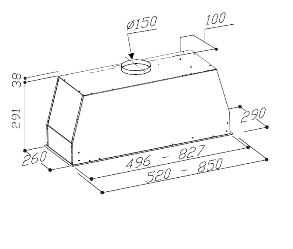 SIRIUS - Páraelszívó SL-927 ANTI-DROP 85 cm fekete