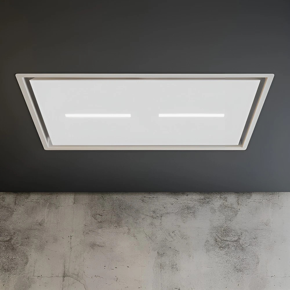 SIRIUS - Páraelszívó SLT-971 EM 120 cm H 160 TW Fehér üveg motor nélkül + ajándék CATA mikro MW-5120 DG
