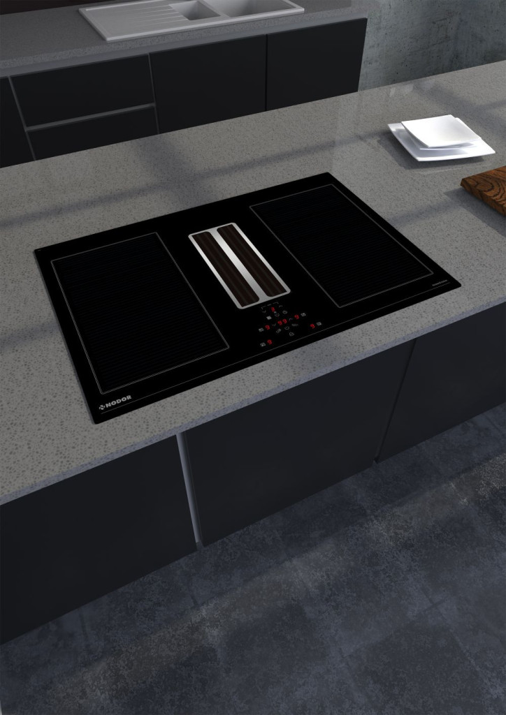 NODOR - NorCoock IS-N7220 BK indukciós főzőlap beépített elszívóval + plazma filter QUADRO 800 R