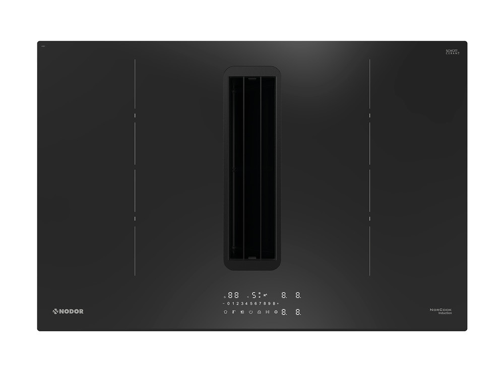 NODOR - NorCoock N8426 IS BK FLOW-IN indukciós főzőlap beépített elszívóval