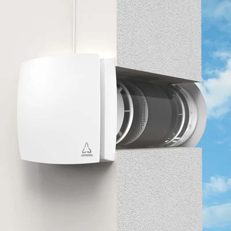 HOLTOP/AIRWOODS AV-TTW6-W egyhelyiséges hővisszanyerős szellőztető (2 db) automata zsaluval, WiFi csatlakozással