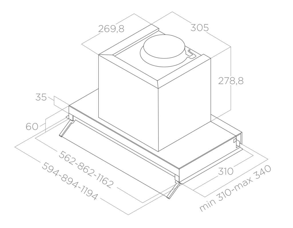 ELICA - Páraelszívó BOXIN IX/A/60 inox