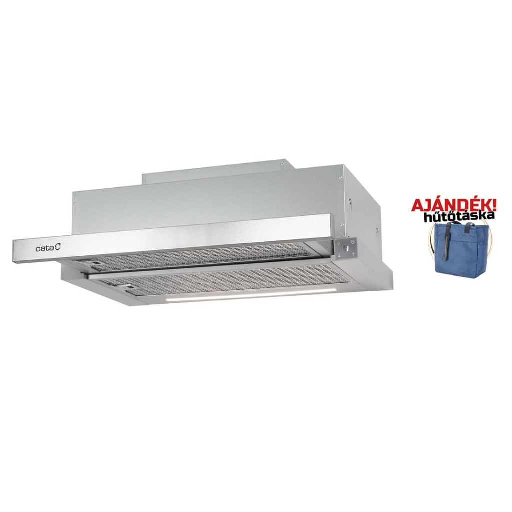 CATA - Páraelszívó TFH-6630/A X LED brushless inox + hűtőtáska