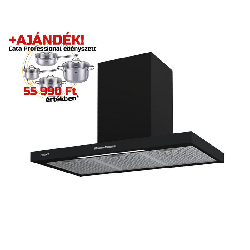 CATA - Páraelszívó SYGMA 9010 BK + CATA PROFESSIONAL edényszett - A készlet erejéig rendelhető!