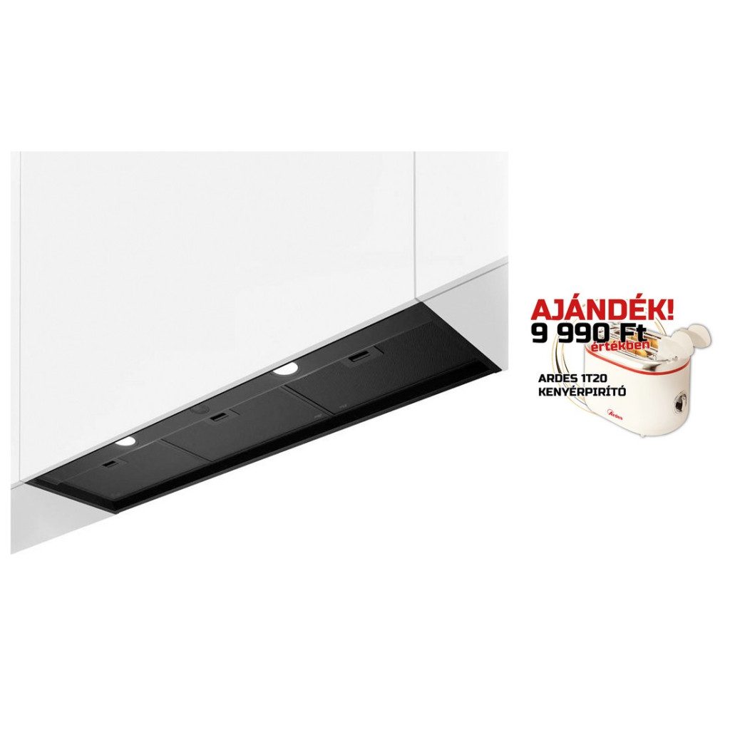 ELICA - Páraelszívó BOXIN LX/BL MAT/A/120 + Kenyérpirító 1T20